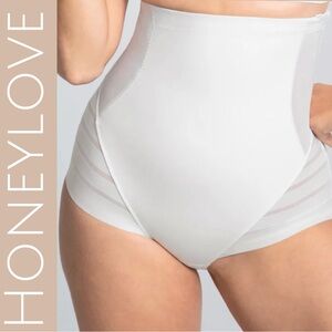 NWT Honeylove The Queen Brief Shapewear XL White High Waisted Sculpting Brief
